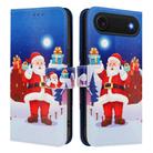 For iPhone 17 Air Christmas Series Buckle Leather Phone Case with Hand Strap(Christmas Eve) - 2
