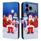 For iPhone 17 Pro Max Christmas Series Buckle Leather Phone Case with Hand Strap(Christmas Eve) - 2