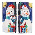 For iPhone XR Christmas Series Buckle Leather Phone Case with Hand Strap(Gift Box Snowman) - 2