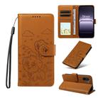For OnePlus Ace 5 Racing / Nord CE5 5G Embossed Heart Dog RFID Blocking Wallet Leather Phone Case(Brown) - 1