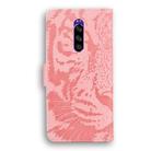 For Sony Xperia 1 Tiger Embossing Pattern Horizontal Flip Leather Case with Holder & Card Slots & Wallet(Pink) - 2