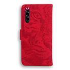 For Sony Xperia 5 Tiger Embossing Pattern Horizontal Flip Leather Case with Holder & Card Slots & Wallet(Red) - 3