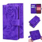 For Sony Xperia 5 Tiger Embossing Pattern Horizontal Flip Leather Case with Holder & Card Slots & Wallet(Purple) - 1