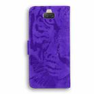 For Sony Xperia 10 Tiger Embossing Pattern Horizontal Flip Leather Case with Holder & Card Slots & Wallet(Purple) - 3