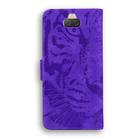 For Sony Xperia 10 Plus Tiger Embossing Pattern Horizontal Flip Leather Case with Holder & Card Slots & Wallet(Purple) - 3