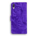 For Sony Xperia L3 Tiger Embossing Pattern Horizontal Flip Leather Case with Holder & Card Slots & Wallet(Purple) - 3