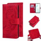 For Samsung Galaxy Note 10 Pro Tiger Embossing Pattern Horizontal Flip Leather Case with Holder & Card Slots & Wallet(Red) - 1