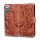 For Samsung Galaxy Note 20 Tiger Embossing Pattern Horizontal Flip Leather Case with Holder & Card Slots & Wallet(Brown) - 2