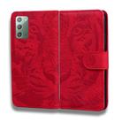 For Samsung Galaxy Note 20 Tiger Embossing Pattern Horizontal Flip Leather Case with Holder & Card Slots & Wallet(Red) - 1