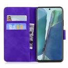 For Samsung Galaxy Note 20 Tiger Embossing Pattern Horizontal Flip Leather Case with Holder & Card Slots & Wallet(Purple) - 3