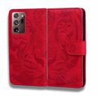 For Samsung Galaxy Note 20 Ultra Tiger Embossing Pattern Horizontal Flip Leather Case with Holder & Card Slots & Wallet(Red) - 2