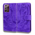 For Samsung Galaxy Note 20 Ultra Tiger Embossing Pattern Horizontal Flip Leather Case with Holder & Card Slots & Wallet(Purple) - 2