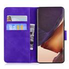 For Samsung Galaxy Note 20 Ultra Tiger Embossing Pattern Horizontal Flip Leather Case with Holder & Card Slots & Wallet(Purple) - 3