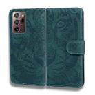 For Samsung Galaxy Note 20 Ultra Tiger Embossing Pattern Horizontal Flip Leather Case with Holder & Card Slots & Wallet(Green) - 2