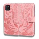 For Samsung Galaxy Note10 Lite / A81 Tiger Embossing Pattern Horizontal Flip Leather Case with Holder & Card Slots & Wallet(Pink) - 2