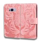 For Samsung Galaxy S8 Tiger Embossing Pattern Horizontal Flip Leather Case with Holder & Card Slots & Wallet(Pink) - 2