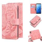 For Samsung Galaxy S9 Tiger Embossing Pattern Horizontal Flip Leather Case with Holder & Card Slots & Wallet(Pink) - 1