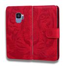 For Samsung Galaxy S9 Tiger Embossing Pattern Horizontal Flip Leather Case with Holder & Card Slots & Wallet(Red) - 1