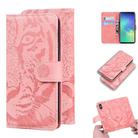 For Samsung Galaxy S10 Plus Tiger Embossing Pattern Horizontal Flip Leather Case with Holder & Card Slots & Wallet(Pink) - 1