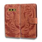 For Samsung Galaxy S10e Tiger Embossing Pattern Horizontal Flip Leather Case with Holder & Card Slots & Wallet(Brown) - 2