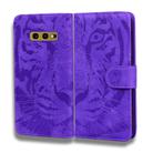 For Samsung Galaxy S10e Tiger Embossing Pattern Horizontal Flip Leather Case with Holder & Card Slots & Wallet(Purple) - 2