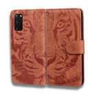 For Samsung Galaxy S20 Tiger Embossing Pattern Horizontal Flip Leather Case with Holder & Card Slots & Wallet(Brown) - 2