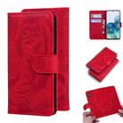 For Samsung Galaxy S20 Tiger Embossing Pattern Horizontal Flip Leather Case with Holder & Card Slots & Wallet(Red) - 1