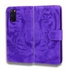 For Samsung Galaxy S20 Tiger Embossing Pattern Horizontal Flip Leather Case with Holder & Card Slots & Wallet(Purple) - 2