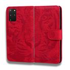 For Samsung Galaxy S20 Plus Tiger Embossing Pattern Horizontal Flip Leather Case with Holder & Card Slots & Wallet(Red) - 2