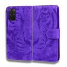 For Samsung Galaxy S20 Plus Tiger Embossing Pattern Horizontal Flip Leather Case with Holder & Card Slots & Wallet(Purple) - 2