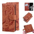 For Samsung Galaxy S20 Ultra Tiger Embossing Pattern Horizontal Flip Leather Case with Holder & Card Slots & Wallet(Brown) - 1