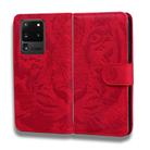 For Samsung Galaxy S20 Ultra Tiger Embossing Pattern Horizontal Flip Leather Case with Holder & Card Slots & Wallet(Red) - 2