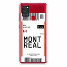 For Samsung Galaxy A21s Boarding Pass Series TPU Phone Protective Case(Montreal) - 1