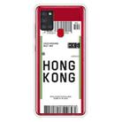For Samsung Galaxy A21s Boarding Pass Series TPU Phone Protective Case(Hong Kong) - 1