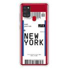 For Samsung Galaxy A21s Boarding Pass Series TPU Phone Protective Case(New York) - 1
