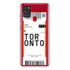 For Samsung Galaxy A21s Boarding Pass Series TPU Phone Protective Case(Toronto) - 1