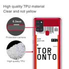 For Samsung Galaxy A21s Boarding Pass Series TPU Phone Protective Case(Toronto) - 3