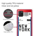 For Samsung Galaxy A81 / Note 10 Lite Boarding Pass Series TPU Phone Protective Case(New York) - 3
