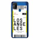 For Samsung Galaxy M31 Boarding Pass Series TPU Phone Protective Case(Los Angeles) - 1