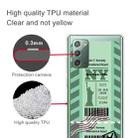 For Samsung Galaxy Note 20 Boarding Pass Series TPU Phone Protective Case(Green New York) - 2