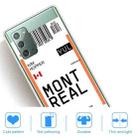 For Samsung Galaxy Note 20 Boarding Pass Series TPU Phone Protective Case(Montreal) - 4