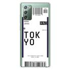 For Samsung Galaxy Note 20 Boarding Pass Series TPU Phone Protective Case(Tokyo) - 1