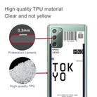 For Samsung Galaxy Note 20 Boarding Pass Series TPU Phone Protective Case(Tokyo) - 3
