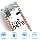 For Samsung Galaxy Note 20 Boarding Pass Series TPU Phone Protective Case(Toronto) - 4
