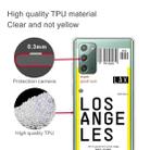 For Samsung Galaxy Note 20 Boarding Pass Series TPU Phone Protective Case(Los Angeles) - 2