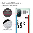 For Samsung Galaxy S20 FE Boarding Pass Series TPU Phone Protective Case(Paris) - 3