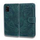 For Samsung Galaxy A41 Tiger Embossing Pattern Horizontal Flip Leather Case with Holder & Card Slots & Wallet(Green) - 2