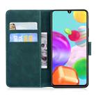 For Samsung Galaxy A41 Tiger Embossing Pattern Horizontal Flip Leather Case with Holder & Card Slots & Wallet(Green) - 3