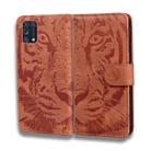 For Samsung Galaxy M31 Tiger Embossing Pattern Horizontal Flip Leather Case with Holder & Card Slots & Wallet(Brown) - 2
