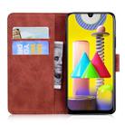 For Samsung Galaxy M31 Tiger Embossing Pattern Horizontal Flip Leather Case with Holder & Card Slots & Wallet(Brown) - 3